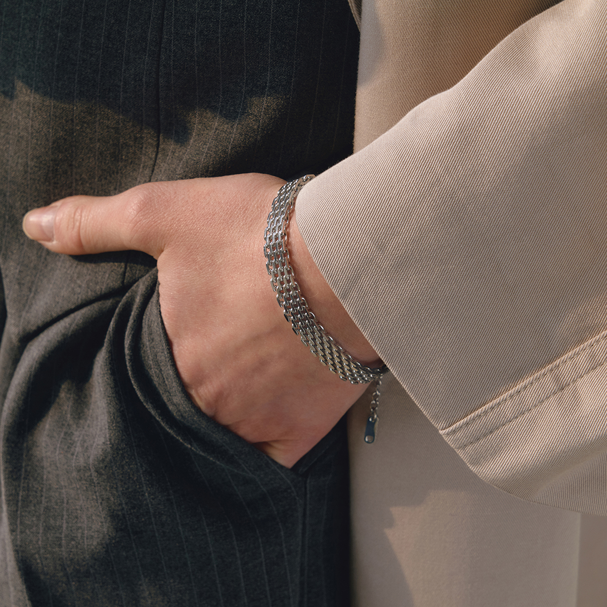 Elenys Milano Mesh detail struktury náramku